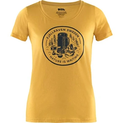 Image of FJALLRAVEN F83512 160 Fikapaus T shirt W Ochre XXS