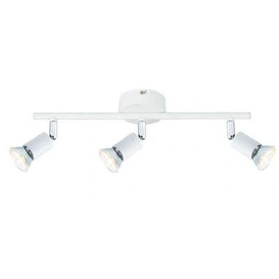 Image of UKEW 3 Way Spot Ceiling Light Rotatable Fitting GU10 Adjustable LED Spotlights Indoor Modern Black Metal