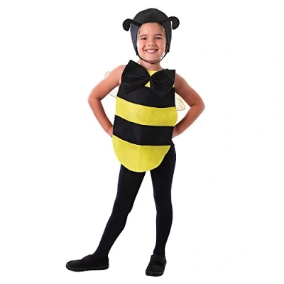 Image of Bristol Novelty DS173 Children Costume Bumble Bee Dress Up Kit Black and Yellow Pack of 1, girls, One Size