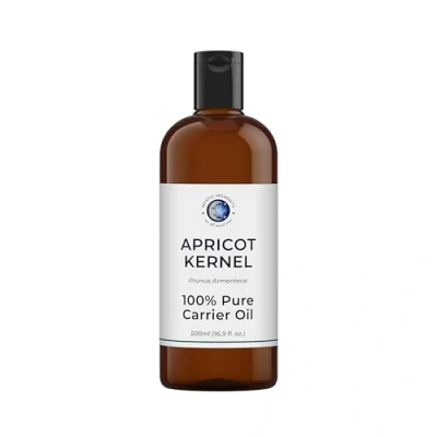 Image of Mystic Moments Apricot Kernel Carrier Oil 500ml Pure &amp; Natural Perfect For Hair, Face, Nails, Aromatherapy, Massage and Dilution Vegan GMO Free