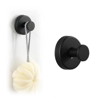 Image of Suction Cup Hooks for Wreaths on Glass, Wreath Hanger, Pop Socket, Holder Glass Door, Cups Front Door Hanging (black, 1)