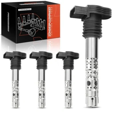 Image of Frankberg 4x Ignition coil Compatible with A3 A4 A6 TT Octavia Superb Cordoba Exeo Ibiza III IV Leon Toledo II P.a.s.s.a.t B.o.r.a Golf Polo Replace# 06B905115D