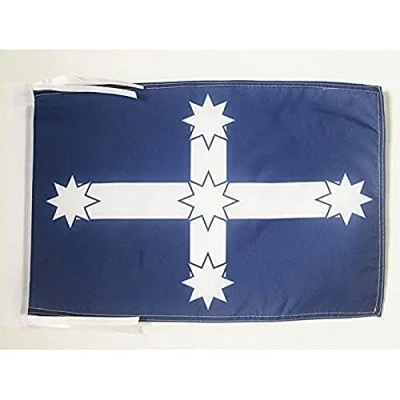 Image of AZ Flag Eureka 18&#039;&#039; x 12&#039;&#039; 100% Polyester Australian Australia Small Banner with Two Cords Fade Resistant Vivid Colors 18x12 in 45x30 Cm
