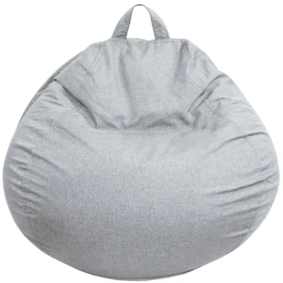Image of bananair Bean Bag Chair for Adults &amp; Kids Foam Filling, Soft Comfortable Removable Washable Cover Very Practical, Children Bags Easy to Transport (80x70 cm, Grey)