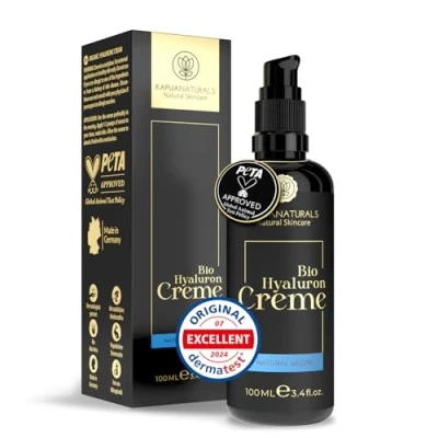 Image of Hyaluronic Acid Face Cream High Dose 100ml + Argan Oil Aloe Vera Coconut 100% Vegan Natural Cosmetics Made in Germany ✓ Anti Wrinkle Moisturizing Aging Day &amp; Night