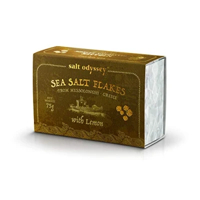 Image of Salt Odyssey Sea Flakes with Lemon, 75 g, Pack of 3