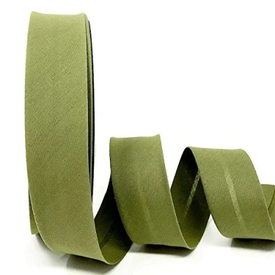 Image of Byetsa Khaki Green 30mm Polycotton Bias Binding on a 25m Roll