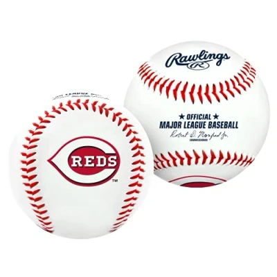 Image of Rawlings MLB Cincinnati Reds Team Logo Baseball, Official, White