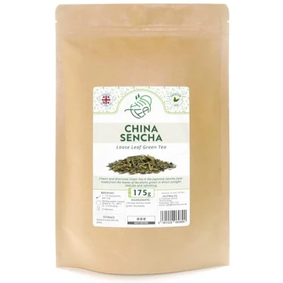 Image of China Sencha Loose Leaf Green Tea Japanese style Low Caffeine Chinese (175g)