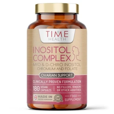 Image of Inositol Complex PCOS Support 180 Capsules Myo &amp; D Chiro Inositol, Folate Chromium 6X More for Enhanced Benefits Quatrefolic® Vegan UK Made Additive Free