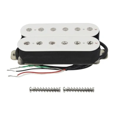 Image of FLEOR Electric Guitar Pickup Double Coil Humbucker Pickups 52mm Ceramic Bridge White