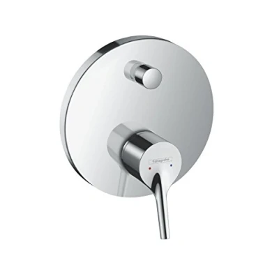 Image of hansgrohe Talis S bath and shower mixer for 2 outlets with integrated backflow prevention, chrome