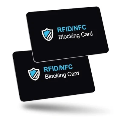 Image of 2pcs RFID/NFC Blocking Card, Credit Card Protector,RFID Cards for Men &amp; Women,Credit Holder RFID Blocking,Armoured Entire Wallet Protection,Anti Theft Contactless NFC Blocker
