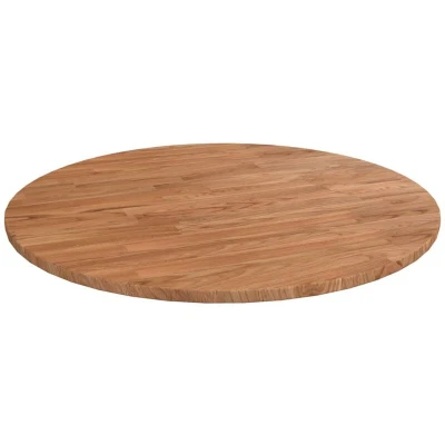 Image of vidaXL Round Table Top Light Brown Ø60x1.5 cm Treated Solid Wood Oak