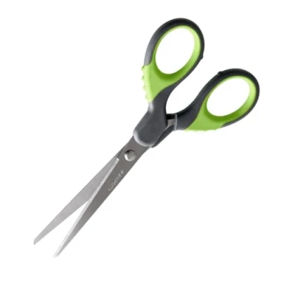 Image of Nirosta Soft Grip Scissors 17cm, Sharp Kitchen &amp; Home Scissors, All purpose, Multipurpose Shears, General Office Stainless Steel, Anti Slip Comfort Grip, 21x7x1cm, Grey Green