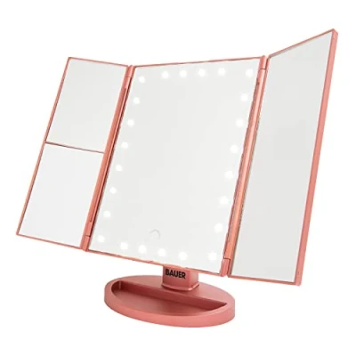 Image of Bauer LED Foldable Mirror Rose Gold