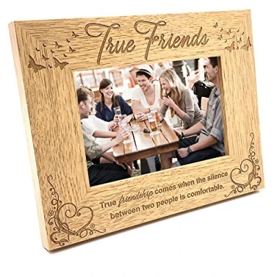 Image of ukgiftstoreonline True Friends Wooden Photo Frame Gift (8 x 10 Inch)