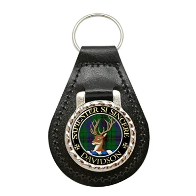 Image of Davidson Scottish Clan Leather Key Fob