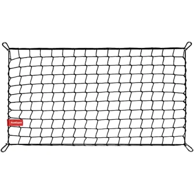 Image of TrunkExpert Boot Net Compatible with Mercedes CLS (C257) Sedan: from 2018, Luggage Elastic Organiser &amp; Security for Car Storage Mesh Bag Velcro
