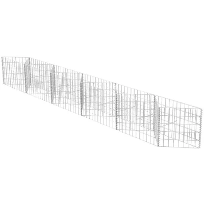 Image of vidaXL Gabion Basket Galvanised Steel 300x30x50 cm