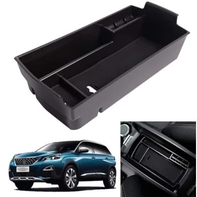 Image of Storage Box Organizer Holder Centre Console Armrest Glove for 3008 5008 GT SUV 2016 2024/ C5 aircross 2018 2024 / DS7 Crossback 2017