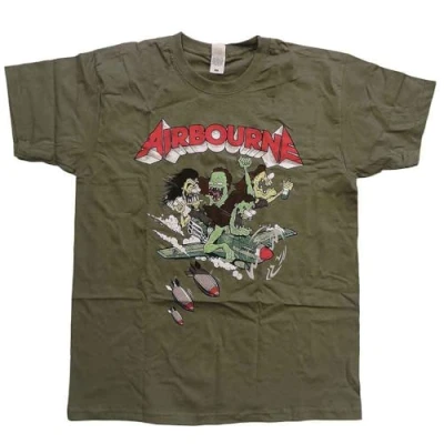 Image of Airbourne Nitro Official Tee T Shirt Mens Unisex (X Large) Green