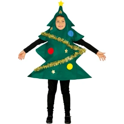 Image of Guirca Nativity Christmas Tree Kids Fancy Dress Boys Girls Costume Outfit 5 6 Years