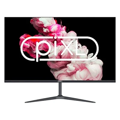Image of piXL CM27F8 27 Inch Frameless Monitor, Widescreen IPS LCD Panel, True to Life Colours, Full HD 1920x1080, 5ms Response Time, 60Hz Refresh, HDMI/Display Port, Black Finish