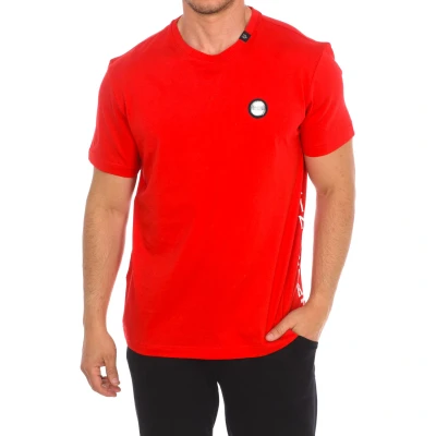 Image of Plein Sport TIPS401 Mens short sleeve t shirt Red material_cotton Size Small