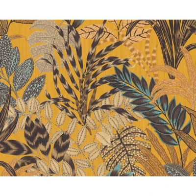 Image of Floral Wallpaper Metropolitan Stories 2 A.S. Création Non Woven 10.05 m x 0.53 Brown Yellow Green Made in Germany 378601 37860 1