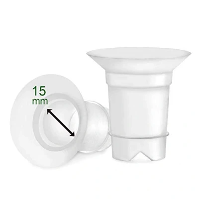 Image of Maymom Flange 15mm Inserts Compatible with Medela, Spectra 24 mm Shields/Flanges, Momcozy/Willow Wearable Cup. Medela Freestyle, Harmony, to Reduce 24mm Down 15 mm; 2pc/Each