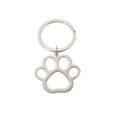 Image of CAOXIAN Pet Paw Keychain Metal Cat Dog Claw Pendant Keyring Car Bag Key Holder Funny Animal Chain Purse, Accessories Hanging Ornament Ring