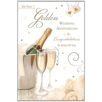 Image of Grassroots On Your Golden Wedding Anniversary card with a Lovely Verse
