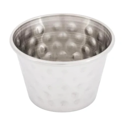 Image of Olympia Hammered Stainless Steel Sauce Cups 70ml