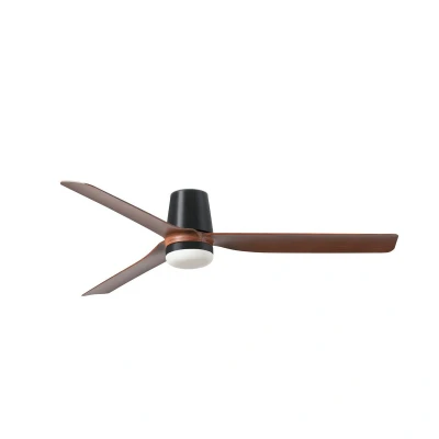 Image of Punt Tub Medium Led Black, Dark Wood DC Ceiling Fan 6 Speed