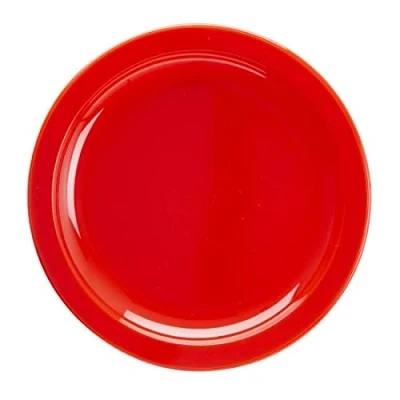 Image of Olympia Kristallon Polycarbonate Plate Red 172mm 6 3/4&quot; (Box 12)