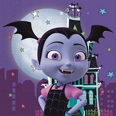 Image of Halloween Napkins, 20 Paper Party Table Vampirina Napkins