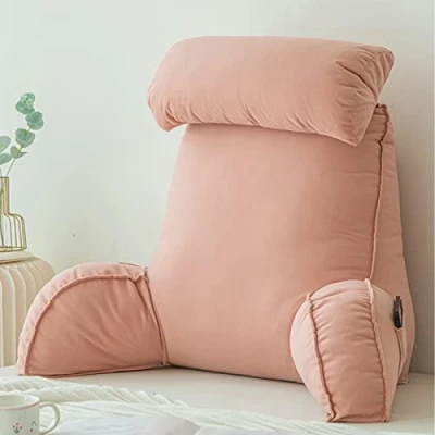 Image of COYEUX Thicken Larger Back Rest Support Pillow,Reading Pillow For Bed,Lumbar Cushion,Sofa Waist With Neck And Removable Cover,Perfect Sitting Reading,or Gaming,75x40x50cm