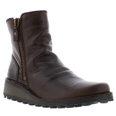Image of MON944FLY Rug Leather Women&#039;s Ankle Boots