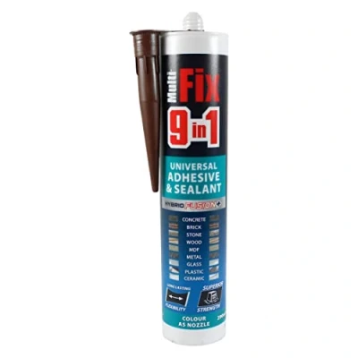 Image of TIMCO 9 in 1 Universal Adhesive &amp; Sealant Brown 290ml