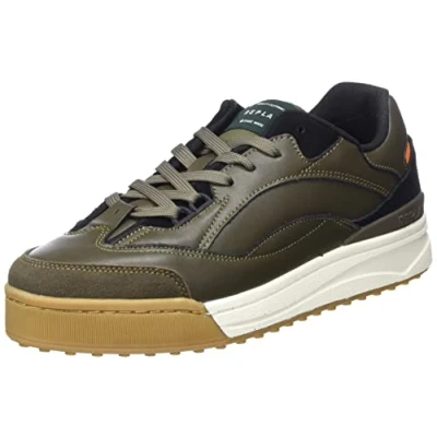 Image of Replay Men&#039;s Cross Skate Sneaker, 039 Mil Green, 10 UK