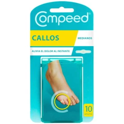 Image of Compeed® Callus Protection Medium, 10 Hydrocolloid Dressings Foot Treatment for The Natural Elimination of Callus, Dressing Size 1.8 x 6 cm