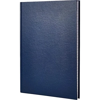 Image of Q Connect Dark Blue Feint Ruled Casebound Notebook 192 Pages A5