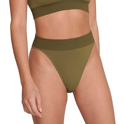 Image of Sloggi Women&#039;s EVER Infused CBD High leg Briefs, MARTINI OLIVE, L