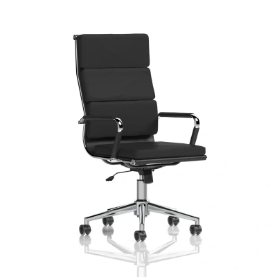 Image of Hawkes Black PU Chrome Frame Executive Chair
