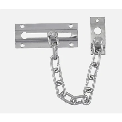 Image of Security Door Chain Heavy Duty Safety Guard Lock Catch 85mm with Screws (Polished Chrome)