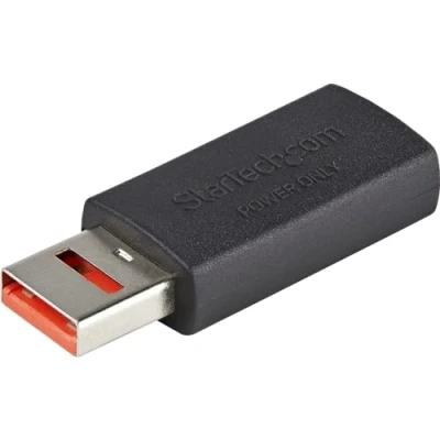 Image of StarTech.com Secure Charging USB Data Blocker Adapter Male to Female A Charge Only No Charge/Power for Phone/Tablet Blocking Protector (USBSCHAAMF)