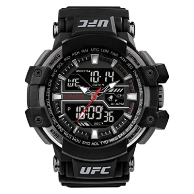 Image of Timex x UFC Combat Dual Display Black Resin TW5M51800