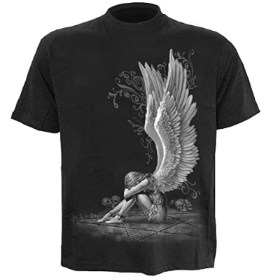 Image of Spiral Men Enslaved Angel T Shirt Black X Large
