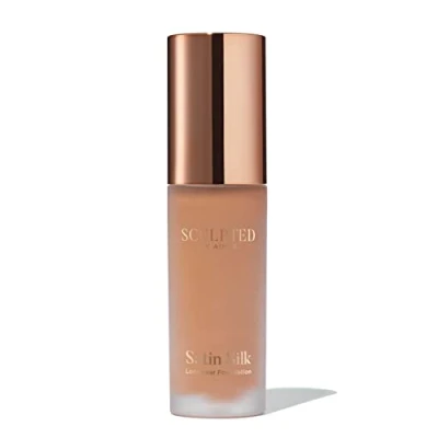 Image of Satin Silk Longwear Foundation from Sculpted by Aimee (Rich 6.0) Lightweight, Hydrating &amp; Buildable High Coverage, Sweat Resistant